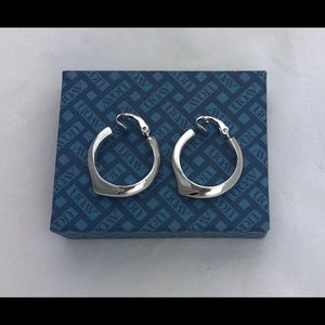 Avon Abstract Hoop Clip On Earrings vintage